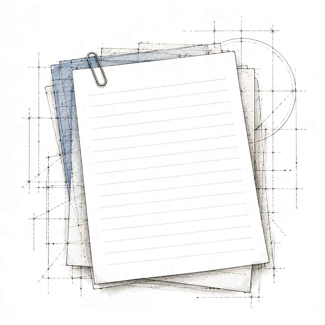 Engraving of a stack of signed papers. The top sheet is headed Agreement and lists deliverables (partly redacted), timing, responsibilities, commercial terms and next steps, under a faint received stamp.